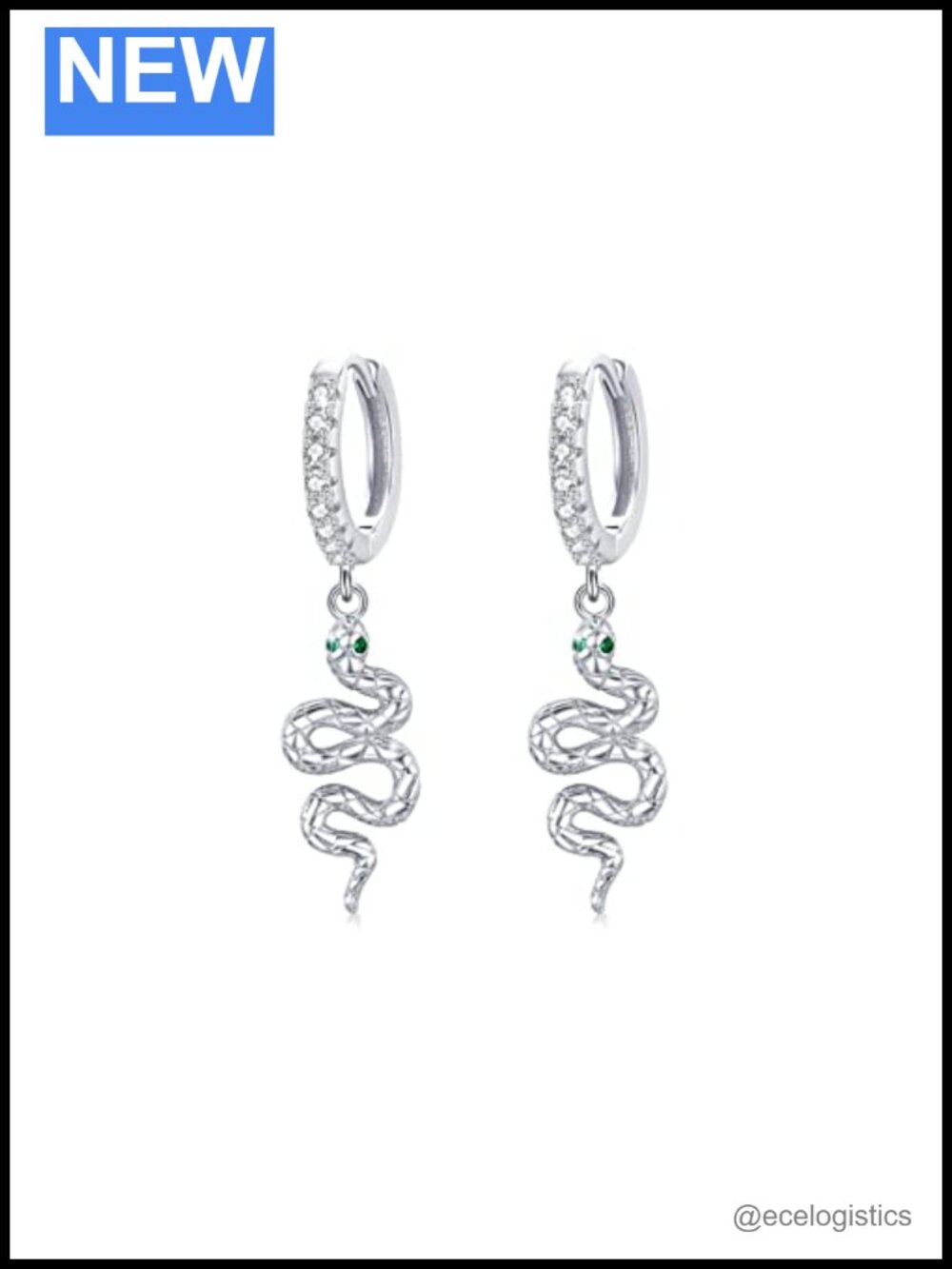 925 Sterling Silver Snake Drop Dangle Earrings Cute Animal Jewelry Gift